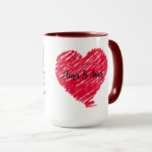 Minimalistisches Modern Chic Best Friends BESTE FR Tasse (VorderseiteRechts)