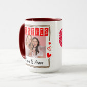 Minimalistisches Modern Chic Best Friends BESTE FR Tasse (Vorderseite Links)