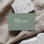 Minimalistisches Modern Chic Creative Sage Green Visitenkarte<br><div class="desc">Minimalistische,  moderne,  kreative Sage Green Business Card</div>