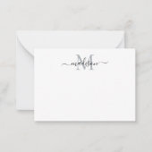 Minimalistisches Modern Feminine Script Monogram g Mitteilungskarte (Vorderseite)