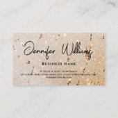 Minimalistisches Modern Script Visitenkarte (Rückseite)