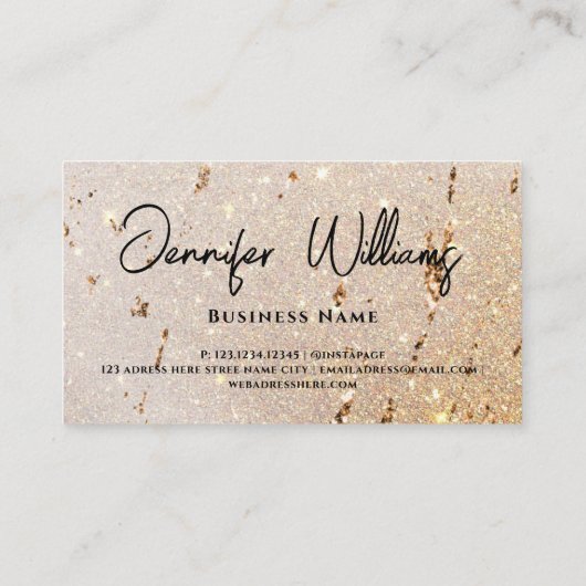 Minimalistisches Modern Script Visitenkarte (Rückseite)