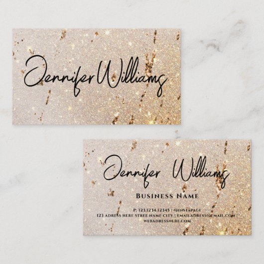 Minimalistisches Modern Script Visitenkarte (Vorne/Hinten)