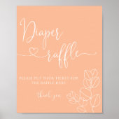 Minimalistisches Modern Simple Soft Peach Poster (Vorne)