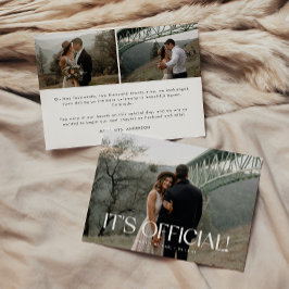 Minimalistisches modernes 3-Foto Hochzeitsfest Ankündigung