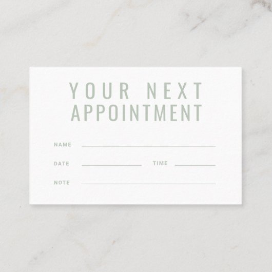 Minimalistisches modernes Applets-Card-Angebot Terminkarte (Rückseite)