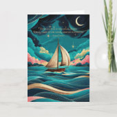 Minimalistisches, modernes Aquamarines Blue Illust Karte (Vorderseite)