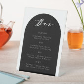 Minimalistisches modernes Arch Black Wedding Bar S Sockelschild (In Situ)