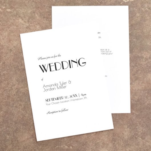 Minimalistisches modernes Art Deco Einladung