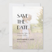 Minimalistisches modernes Art Deco Hochzeitsfront- Save The Date (Vorderseite)