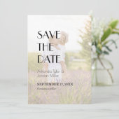 Minimalistisches modernes Art Deco Hochzeitsfront- Save The Date (Stehend Vorderseite)