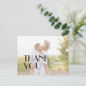 Minimalistisches modernes Art Deco Wedding Foto Vi Postkarte (Stehend Vorderseite)