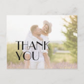 Minimalistisches modernes Art Deco Wedding Foto Vi Postkarte (Vorderseite)