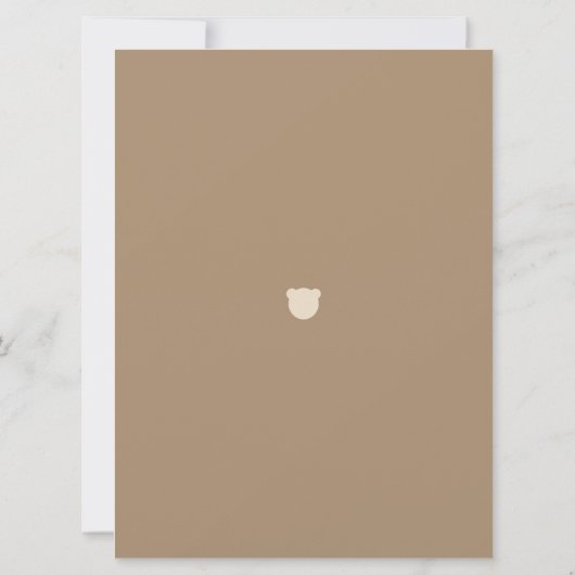 Minimalistisches, modernes Bärenspuffel Bingo Game Einladung (Rückseite)