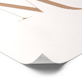 Minimalistisches modernes beiges Monogramm Initial Poster (Ecke)