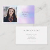 Minimalistisches modernes Berufliches Foto Visitenkarte (Vorne/Hinten)