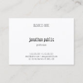 Minimalistisches modernes Berufliches Template Visitenkarte (Rückseite)