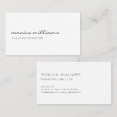 Minimalistisches modernes berufliches visitenkarte (Vorne/Hinten)