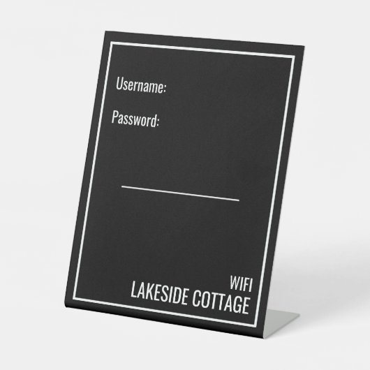 Minimalistisches, modernes Black Vacation Rental W Sockelschild (Vorderseite)