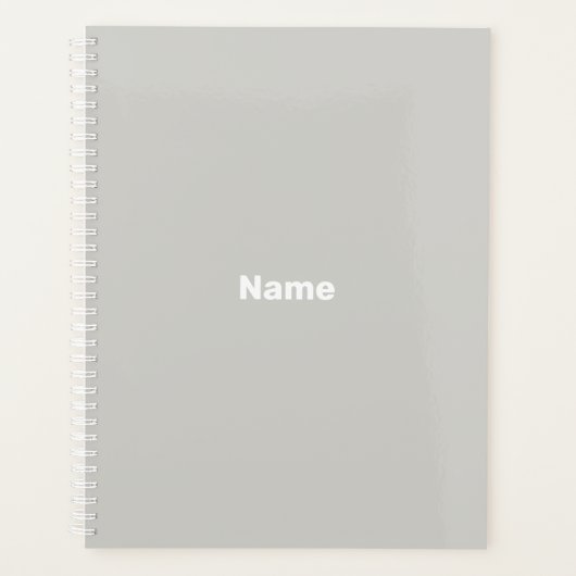 Minimalistisches, modernes, blassgraues, individue planer (Vorderseite)