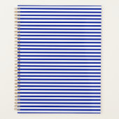 Minimalistisches, modernes blaues Streifen-Muster  Planer (Vorderseite)