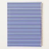 Minimalistisches, modernes blaues Streifen-Muster  Planer (Rückseite)