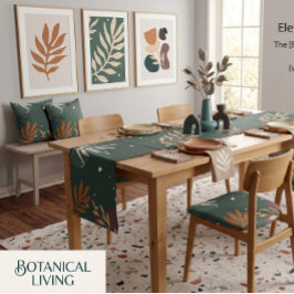 Minimalistisches modernes Blumendesign  Kurzer Tischläufer