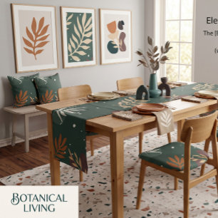 Minimalistisches modernes Blumendesign Kurzer Tischläufer