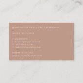 Minimalistisches modernes Blush Spray Tan Body Ski Visitenkarte (Rückseite)