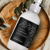 Minimalistisches, modernes botanisches Schwarz-Rau