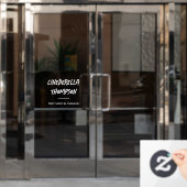 Minimalistisches, modernes Branding für Unternehme Fensteraufkleber (Büro Tür)