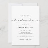 Minimalistisches, modernes Brautparty Einladung (Vorderseite)