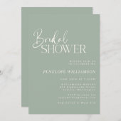 Minimalistisches, modernes Brautparty für Drehbüch Einladung (Vorne/Hinten)