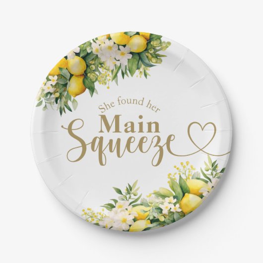 Minimalistisches modernes Brautparty Pappteller (Vorderseite)