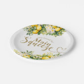 Minimalistisches modernes Brautparty Pappteller (Schrägansicht)