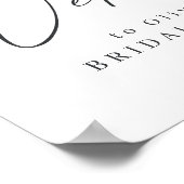 Minimalistisches modernes Brautparty Poster (Ecke)
