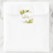 Minimalistisches modernes Brautparty Quadratischer Aufkleber (Tasche)