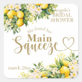 Minimalistisches modernes Brautparty Quadratischer Aufkleber (Vorderseite)