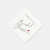 Minimalistisches modernes Brautparty Serviette (Ecke)