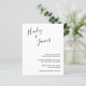 Minimalistisches, modernes Budget für Hochzeiten (Stehend Vorderseite)