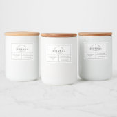 Minimalistisches, modernes Candle-Label Lebensmitteletikett (Flaschen)