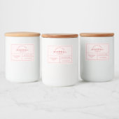 Minimalistisches, modernes Candle-Label Lebensmitteletikett (Flaschen)