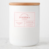 Minimalistisches, modernes Candle-Label Lebensmitteletikett (Vorderseite)