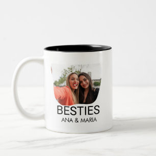Minimalistisches modernes Chic-Besten-Freunde-BFF- Zweifarbige Tasse