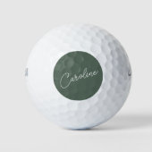 Minimalistisches modernes chic Calligraphy Name Du Golfball (Vorderseite)