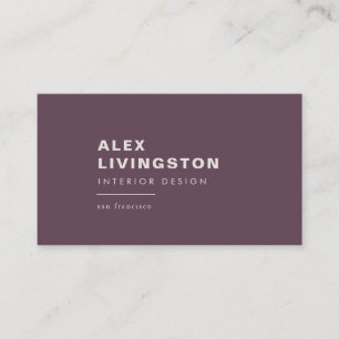 Minimalistisches modernes chic creatives lila Aube Visitenkarte