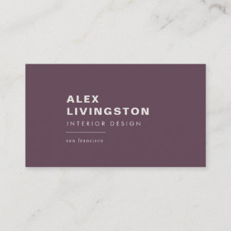 Minimalistisches modernes chic creatives lila Aube Visitenkarte
