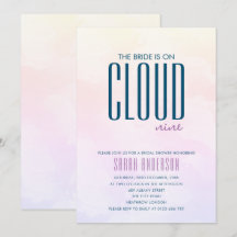 Minimalistisches modernes Cloud Nine-Brautparty