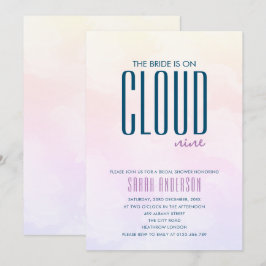 Minimalistisches modernes Cloud Nine-Brautparty Einladung