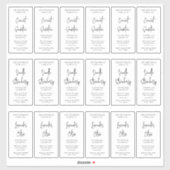 Minimalistisches modernes Cosmo 8 OZ & 12 OZ Flasc Aufkleber (Blatt)